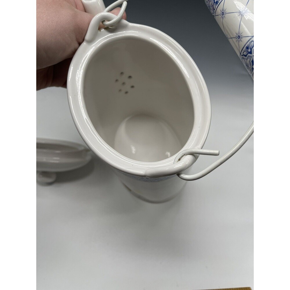 Hallmark Marjolein Bastin Nature's Sketchbook Watering Can Ceramic Teapot Signed - Picture 12 of 16
